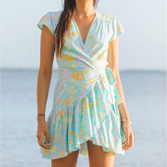 XIX Palms Mini Wrap Dress - Picture 4 of 8